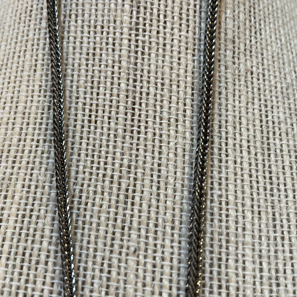 Pear Shaped Silver-Tone “Beaded Edge” Medallion Charm Adjustable Pendant - Picture 6 of 7